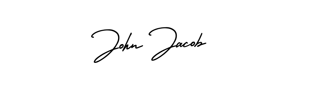 Create a beautiful signature design for name John Jacob. With this signature (AmerikaSignatureDemo-Regular) fonts, you can make a handwritten signature for free. John Jacob signature style 3 images and pictures png